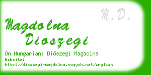 magdolna dioszegi business card